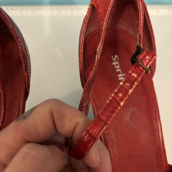 🛍️3/$30‎ Spring women’s red sandal espadrilles in size  39 - Picture 6 of 12